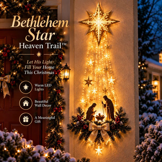 ✝️Bethlehem Star‑Inspired Lighted Nativity Wall Hanging Decor